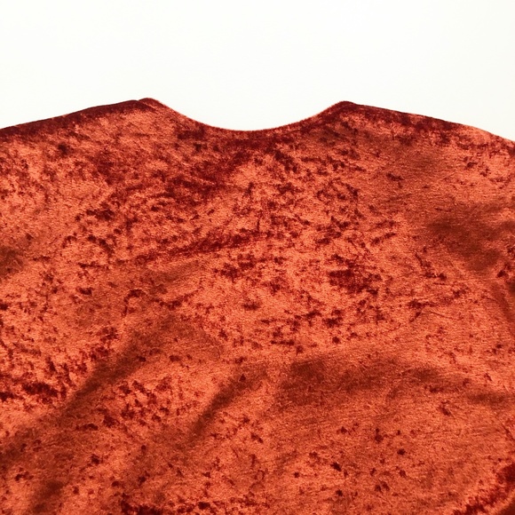 VTG Lone Roo By Roper Crushed Velvet Blouse - Picture 8 of 12